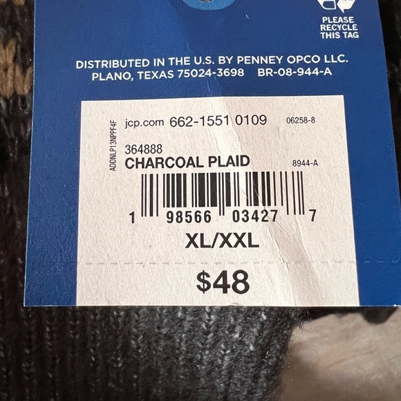 Arizona Juniors Womens Mock Neck Long Sleeve Plaid Pullover Sweater-Sz. XL/XXL - Picture 5 of 8